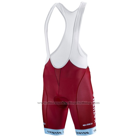 2017 Cycling Jersey Katusha Red and White Short Sleeve and Bib Short